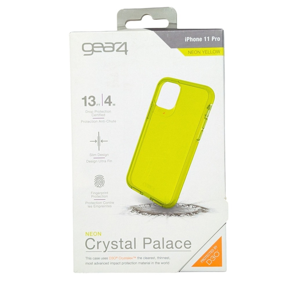 F1. Gear4 Crystal Palace Case for Apple iPhone 11 Pro 5.8" - Neon‎ Yellow W/D30